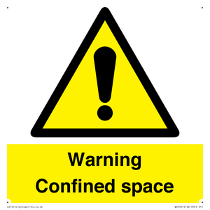 Warning Confined space